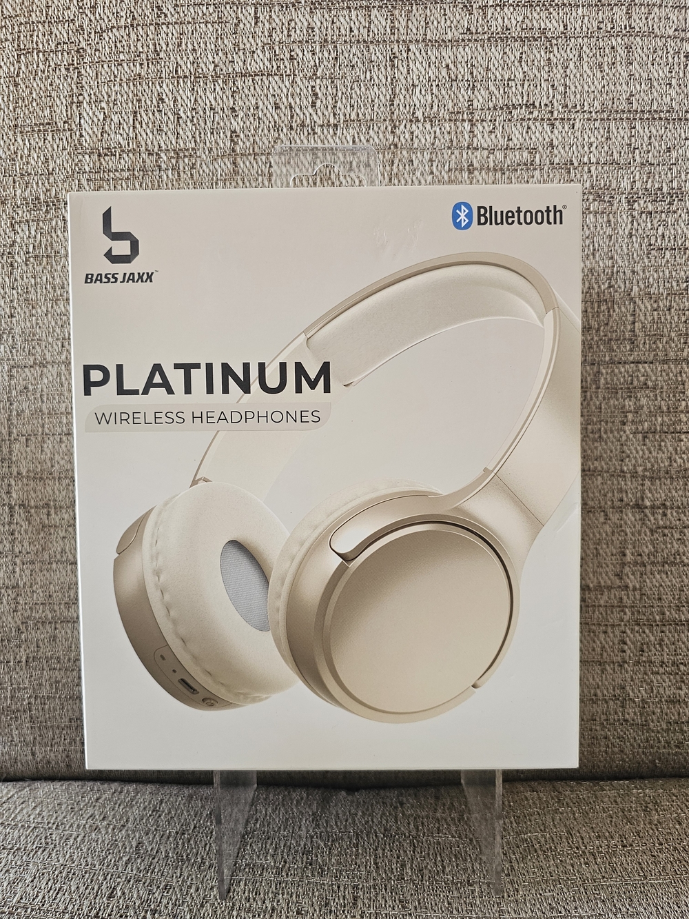 NIB Bass Jaxx Platinum Wireless Headphones — Champagne